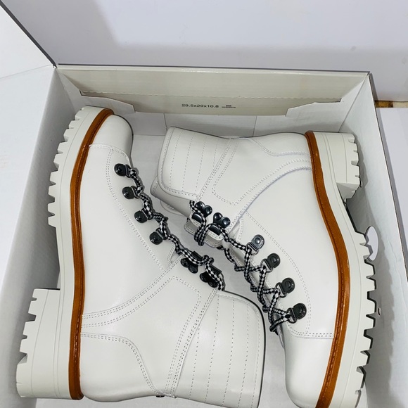 NEW MARC FISHER ISTON BOOTS LEATHER IVORY COLOR - Picture 11 of 15